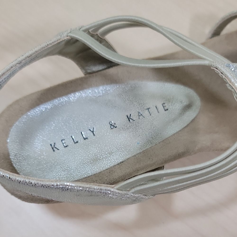 Kelly & Katie Valka Silver Rhinestone Strappy Gladiator Sandal - Picture 3 of 12